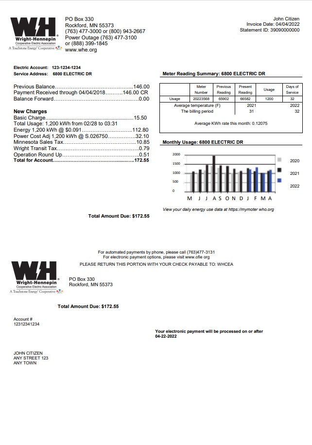  Minol USA business utility bill 